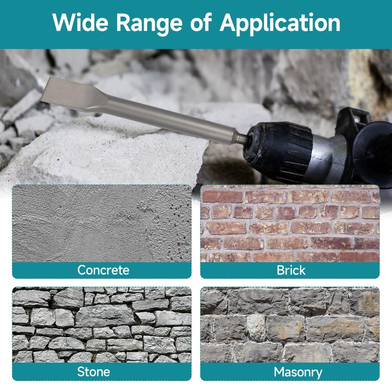 4Pcs SDS Plus Rotary Hammer Chisel Set - 10 lnch