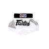 Fairtex BS0637 Muay Thai Superstitious White Kickboxing Shorts White (Medium)