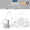 Amico 6 Pack 5 Inch 5CCT Ultra-Thin LED Canless Recessed