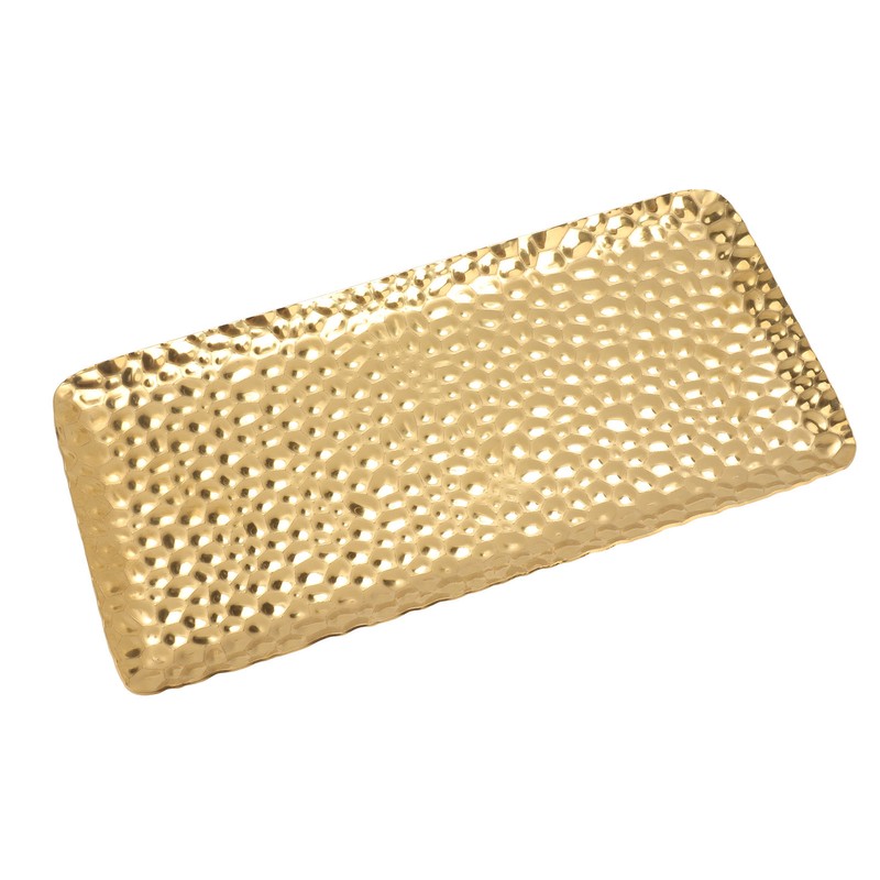 Hammered Tray Exquisite Odorless Stainless Steel Serving Tray for Living