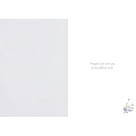 IC&G Sympathy Card - Condolence Card with Bird and Lily Flowers Design with Embossed Foil Details - Artistic Bereavement Card