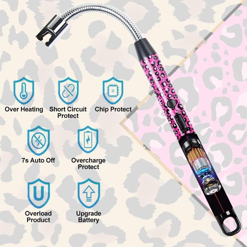 2 Pack Candle Lighters, Arc Lighter with USB Charging, Flameless,