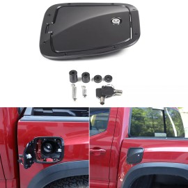 car-attention Gas Tank Cap Fuel Filler Door Locking Cover  W/ Lock Key For Toyota Tacoma 16-22