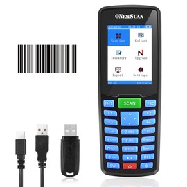 Barcode Scanner Wireless 1D CCD Data Collector Portable Inventory Scanner with 2.8" TFT Color LCD Screen Cordless Handheld PDT Reader for Store, Supermarket, Warehouse