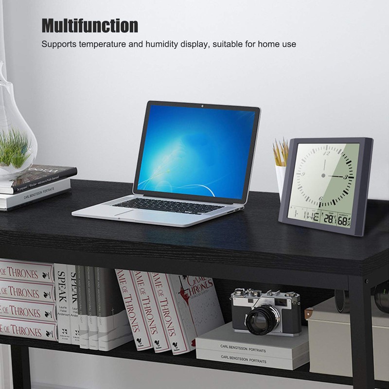 Digital Wall Clock,Multi-Function Alarm Clock with Temperature Humidity Display for