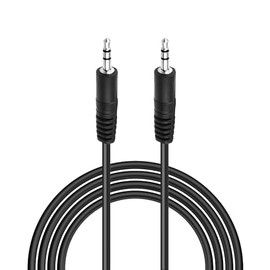 FITE ON 6ft Black 3.5mm 1/8" Audio AUX Cable Cord Compatible with Creative Labs T12 Airwave HD Wireless Speaker
