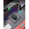 RAPIQUE Bluetooth Wireless Mouse - (BT1/BT2+USB) Tri-Mode High Performance, Rechargeable,