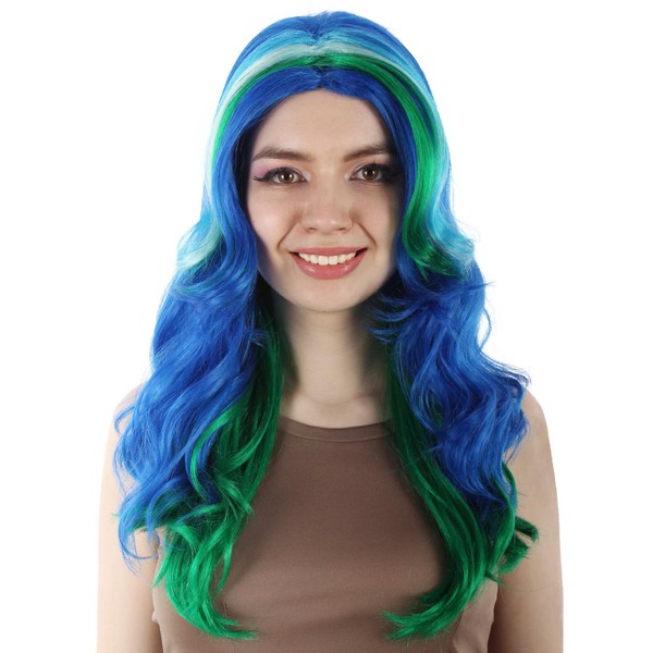 Wigs2you Adult Women Wig H-5814 Multi Color Wave Peacock Cosplay