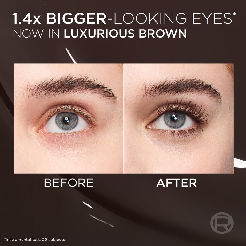 L'Oréal Paris Brown Mascara, Volume Million Lashes Panorama Chromatic Mascara,