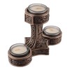 Veronese Germanic Tea Light Holder Mjolnir Thor's Hammer Bronzed 3