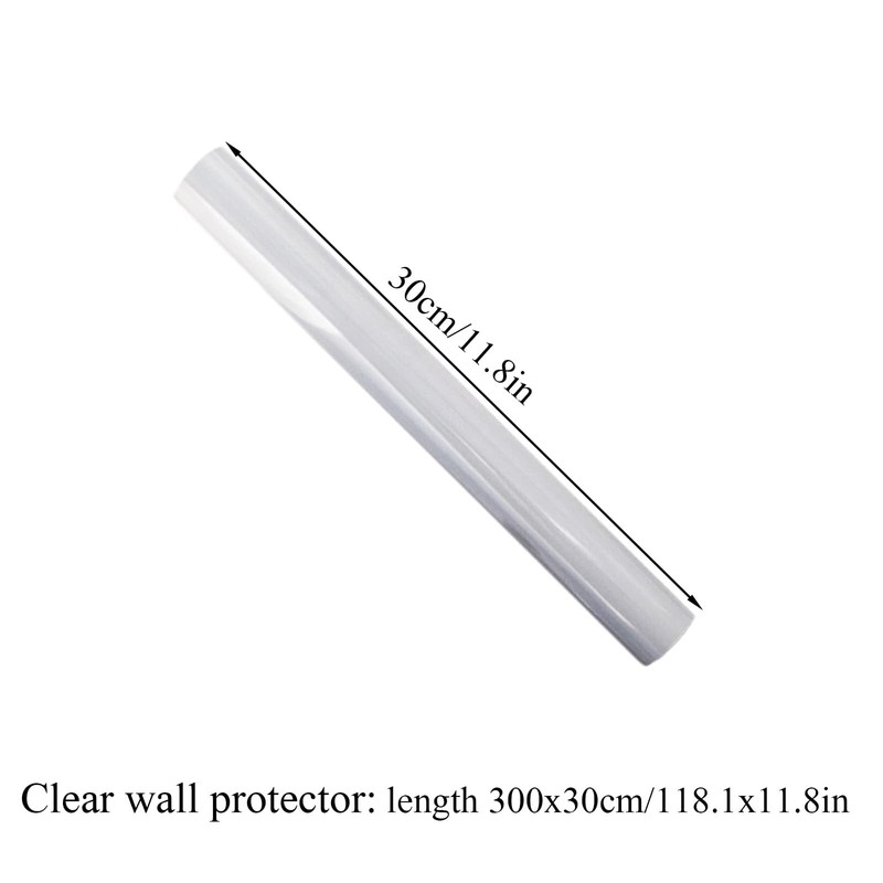 Electrostatic Wall Protective Film, 30X300cm Wall Protector, Clear Plastic Static