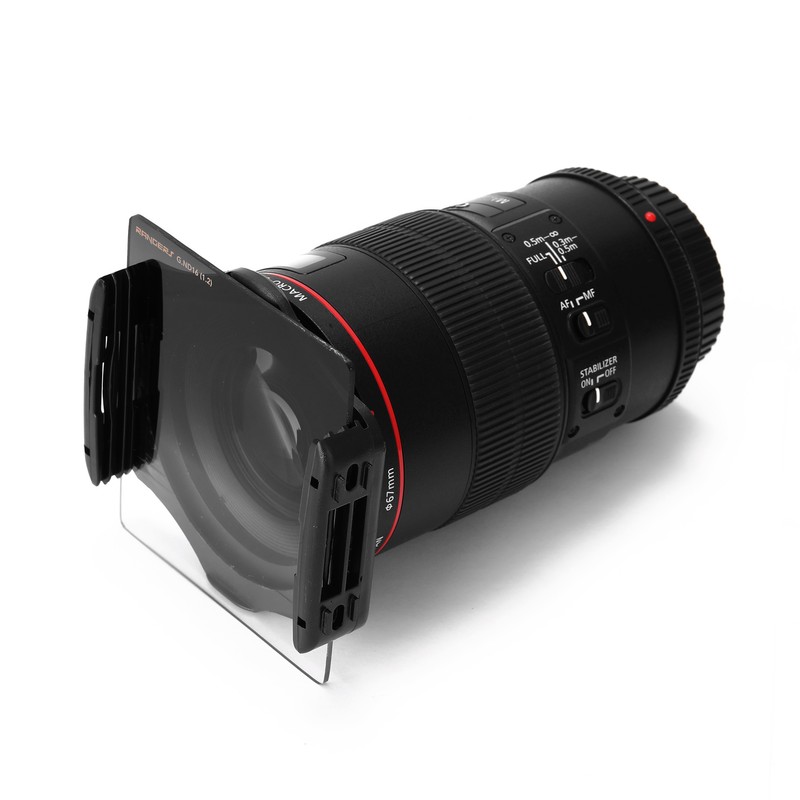 Square Neutral Density Filter Kit ND2+4+8+16 Filter Set with Ring-Adapter