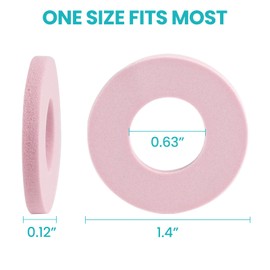 Callus Cushions for Bottom of Foot - Round Foam Padding with Water-Resistant Self-Stick Adhesive - Corn Cushions for Toes and Feet, Reduce Pain, Pressure and Friction from Shoes (Pink, 64 Count)