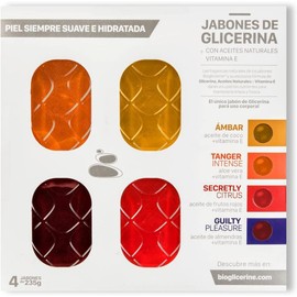 Set de Jabones de Glicerina con Vitamina E 4 Pack Hidratantes y Humectantes Ideal para Todo Tipo de Piel Aromas nicos 235 gr C/U
