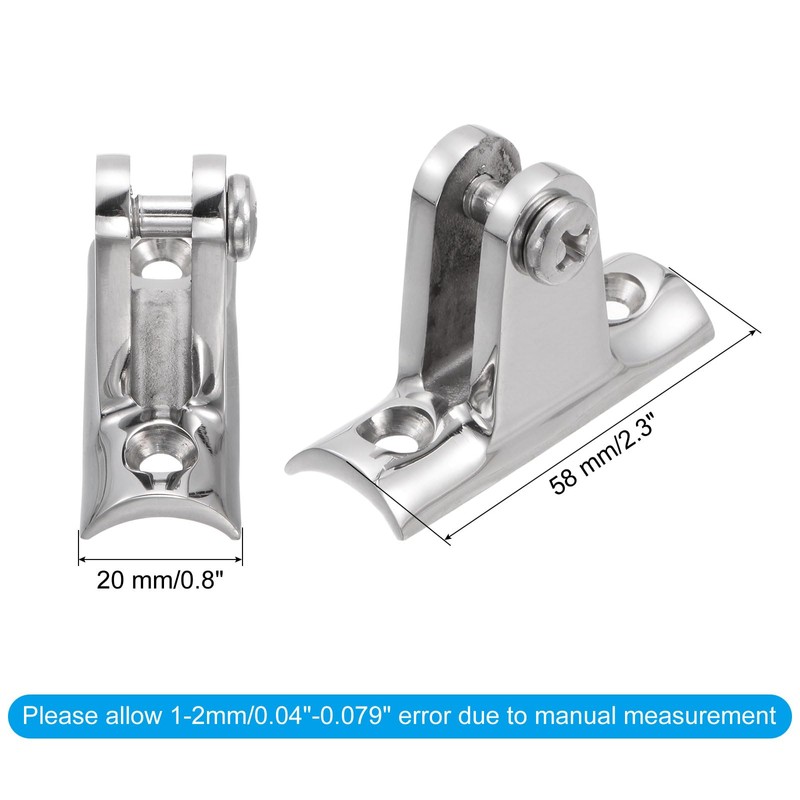 sourcing map 2 Pieces Bimini Top Deck Hinges Boat Deck