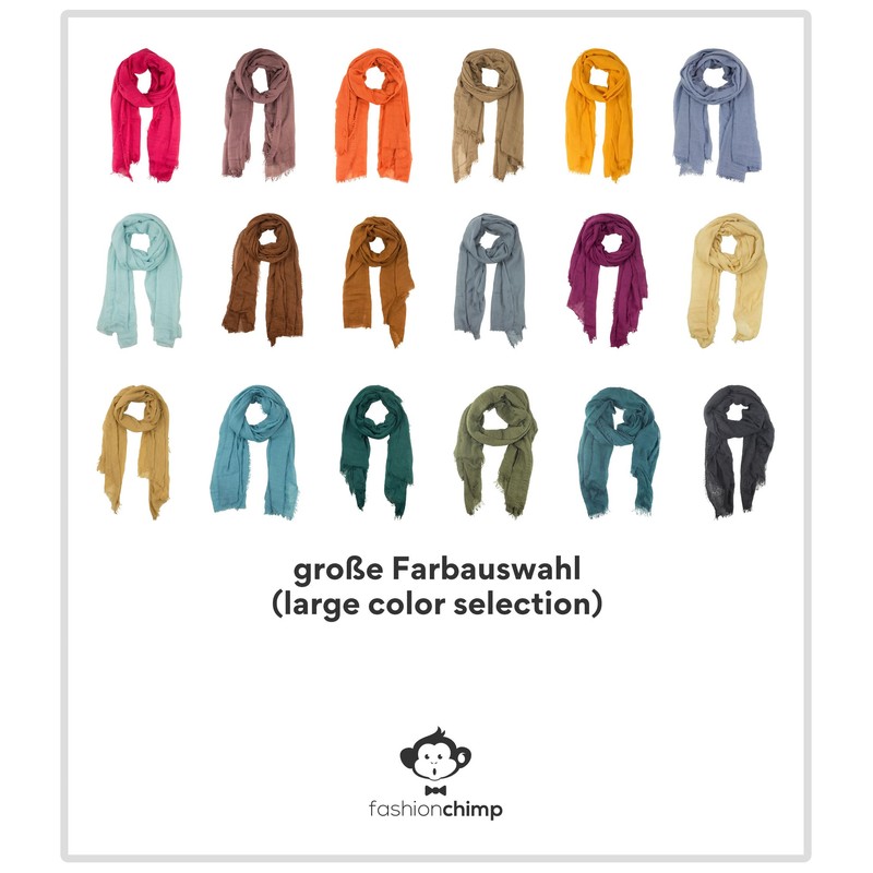 Fashionchimp® Women's Basic Scarf in Trendy Colours with Soft Fringed