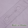 Gibelle No Hook Waffle Weave Shower Curtain with Snap-in Fabric