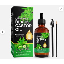 Maani Essence 120ML LARGE Jamaican Black Castor Oil Organic Cold Pressed Glass Bottle US STOCK