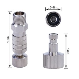 LYMMIYTC Airbrush Quick Release Disconnect Coupler Fitting Adapter Kit with 1/8 "Female and 5 Male Connectors are Available with Airflow Adjustment Control Valve for Airbrush Hose