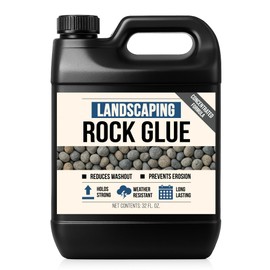 Landscape Mulch & Rock Glue – Heavy-Duty Ground Cover Adhesive for Mulch, Wood Chips, Pebbles & Gravel – Weather-Resistant Landscaping Bonding Spray (Rock Glue, 32 oz)