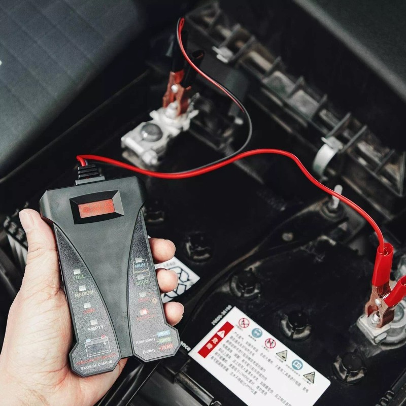 AUTDER Power Car Battery Volt Checker Tester Cell Batteries Test