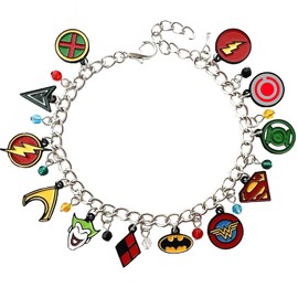 STKTFKK Charm Bracelet Superhero Bracelet for Men Woman