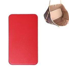 ZARSIO Handbag Base Shaper in Leather for Speedy 30 Tote - 12 x 6 Inch Bag Bottom Shaper Pad with Arc Corner Board Insert (Red)