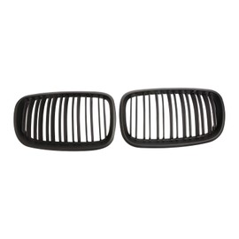 BILLDIO ABS E70 Grill, 2 pc Set Front Kidney Grille Compatible with 2007-2014 X5 E70 X6 E71 (Double Line Matte black Grills)