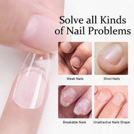 Major Dijit Gel X Starter Kit - With Nail Cutter, 4-in-1 Gel (0.5 oz), 500 Oval Tips (M), UV Lamp & Accessories for Nail Extensions & Nail Art