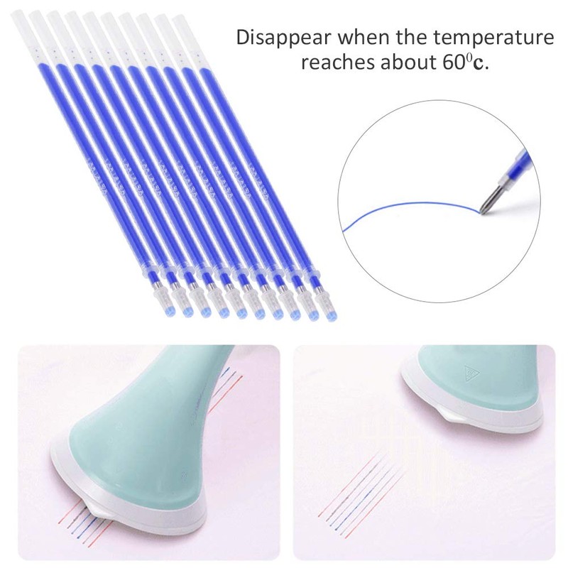 Cocoarm Pack of 100 Fabric Pen Refill, Heat Erasable Pen