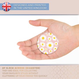Destination Vinyl ltd Magnet for Refrigerator, Fridge - Pink Daisy Flowers Cute Fun for Office, Cabinet and Whiteboard, Magnetic Stickers, 2442