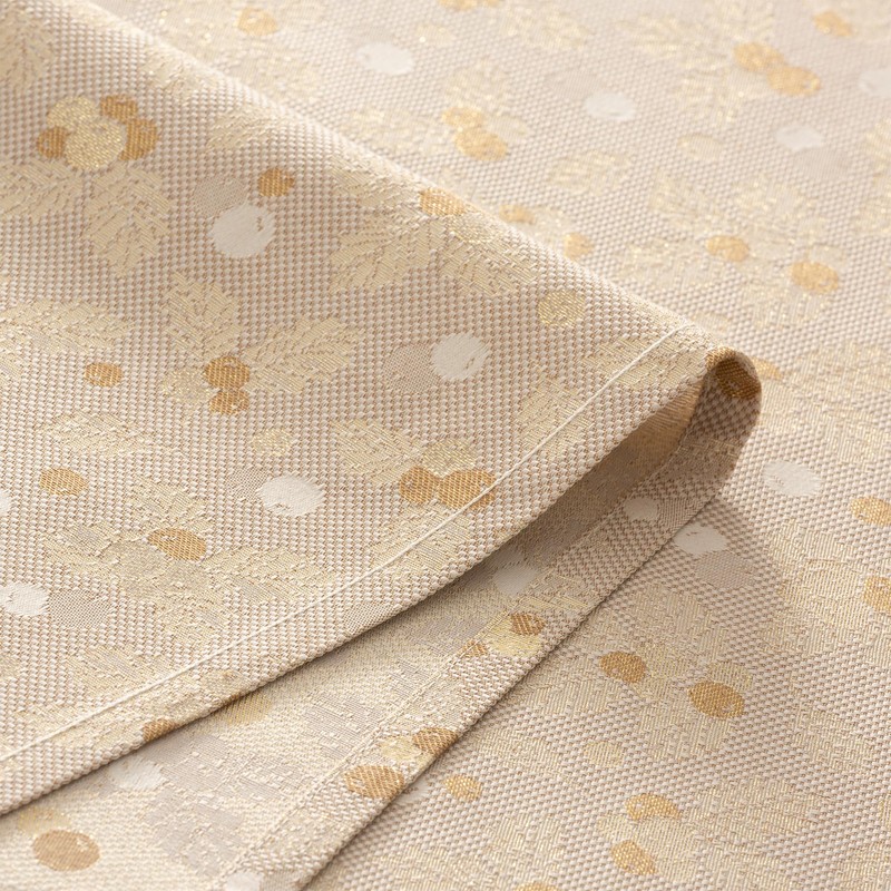 GAMUSI Tablecloth Christmas Jacquard Gold Thread Dining Table Square Christmas