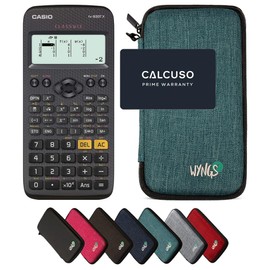 CALCUSO Economy Pack: Casio Calcuso FX-83GT X Technical Scientific Calculator and WYNGS Protective Case in Turquoise