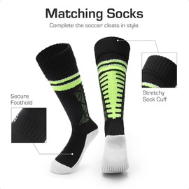 DREAM PAIRS Boys Girls Soccer Cleats Youth Firm Groud Sport Football Cleats for Little/Big Kid/Toddler,Size 12 Little Kid,Neon Green/Black,KKUMSO2503