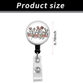 Occupational Therapy Gifts, Physical Therapy Badge Reel, Retractable Id Card Badge Holder with Alligator Clip, Name Nurse Occupational Flower Decorative Reel Clip on Card Holders Gifts Keychain