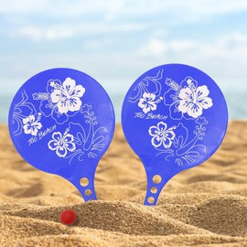 THE REPLICANT Set of 2 Beach Racquets + Ball - Choice of Colours (Dark Blue)