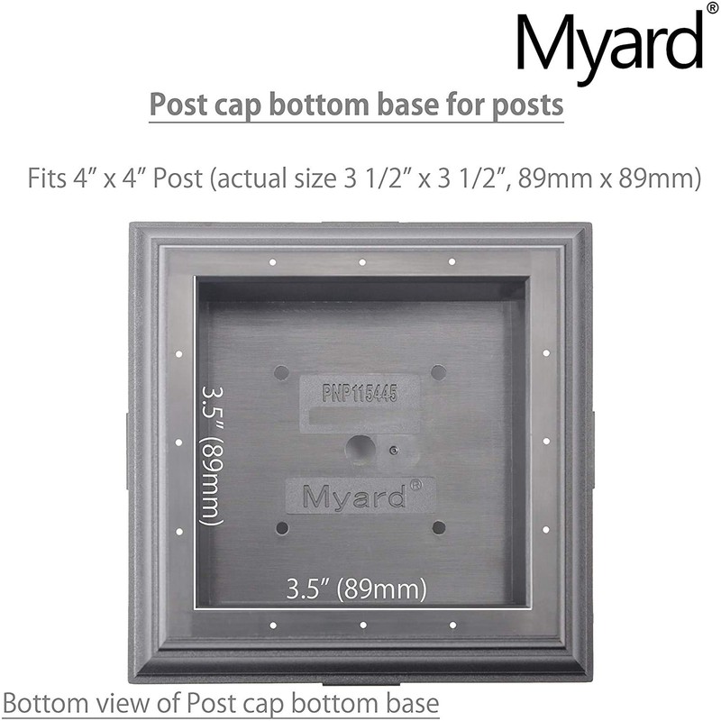 Myard Screw-Free Universal Fence Pyramid Top Cap fits Post 4