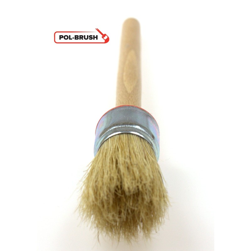 Natural Bristle Round Paint Brush 1 pcs - size fi30