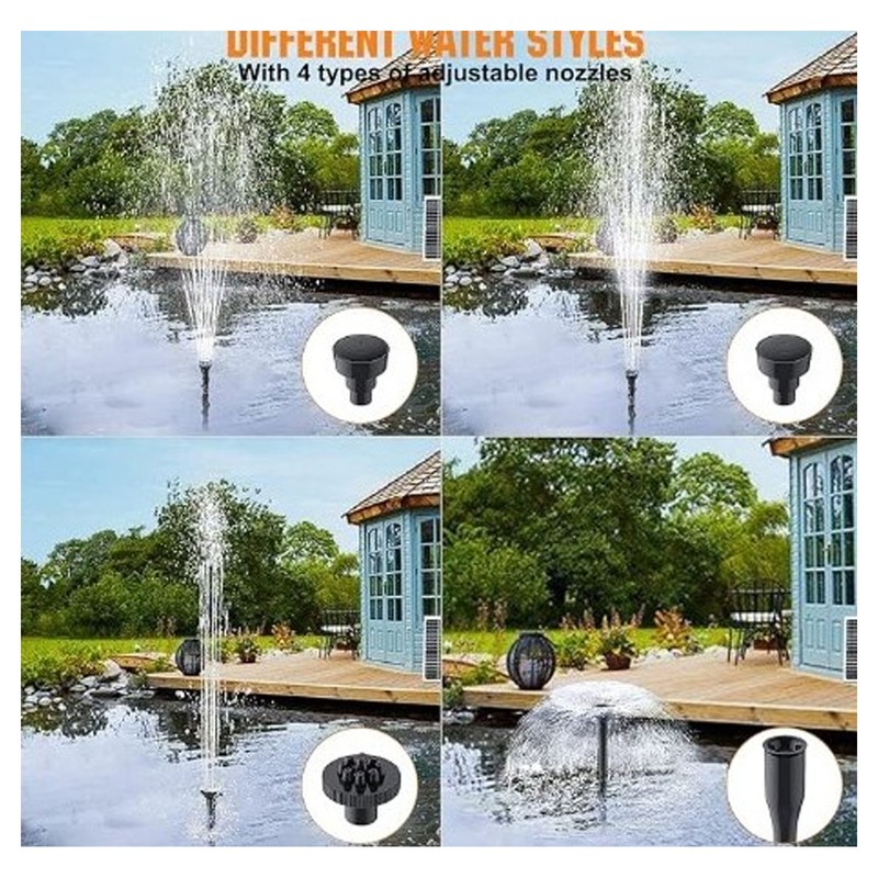 Outdoor Solar Powered Water Pump Kit 4W Watering Pond Pump