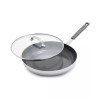 X Bobby Flay Nonstick Stainless Steel 12" Frypan with Lid