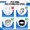 3pcs Pex Propress Fittings, 1/2'' Press to 1/2'' Pex Crimp