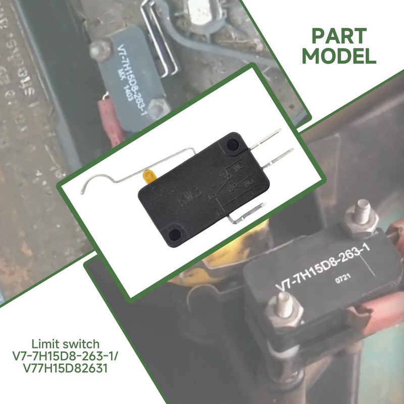 Anvpkun (2-Pack) Micro Switch SNAP Action V7-7H15D8-263-1 /E2AU with Roller