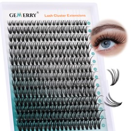 Lash Clusters GEMERRY 280pcs Clusters Lashes D Curl Soft&Natural Individual Lashes Cluster Eyelash Clusters DIY Lash Extensions at Home（30P-10-18mm)