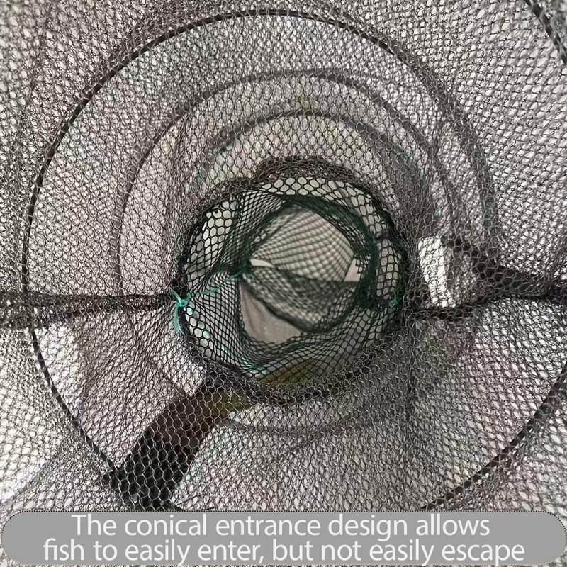 2 Pcs Fishing Bait Trap,Foldable Minnow Trap,Crab Trap,Fishing Net,Bait Cage