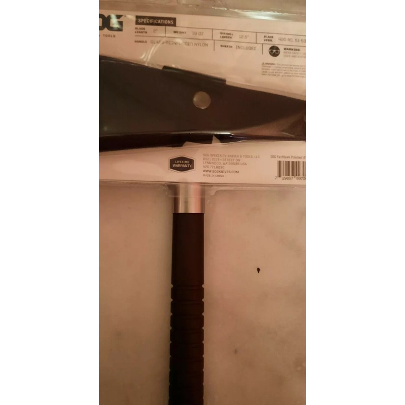 SOG FASTHAWK polished, axe.glass reinforced handle.wiht Sheath .