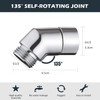 Bestgle Shower Head Shower Elbow, 135° Rotation, G1/2in Shower Elbow