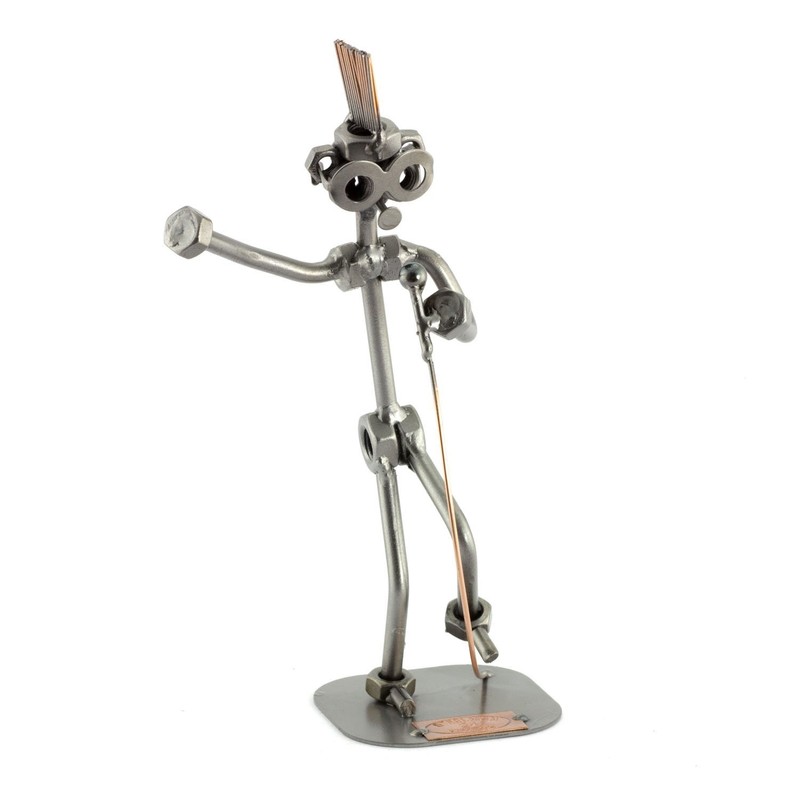 Steelman24 I Nuts and bolts sculpture Singer I Handmade ornaments