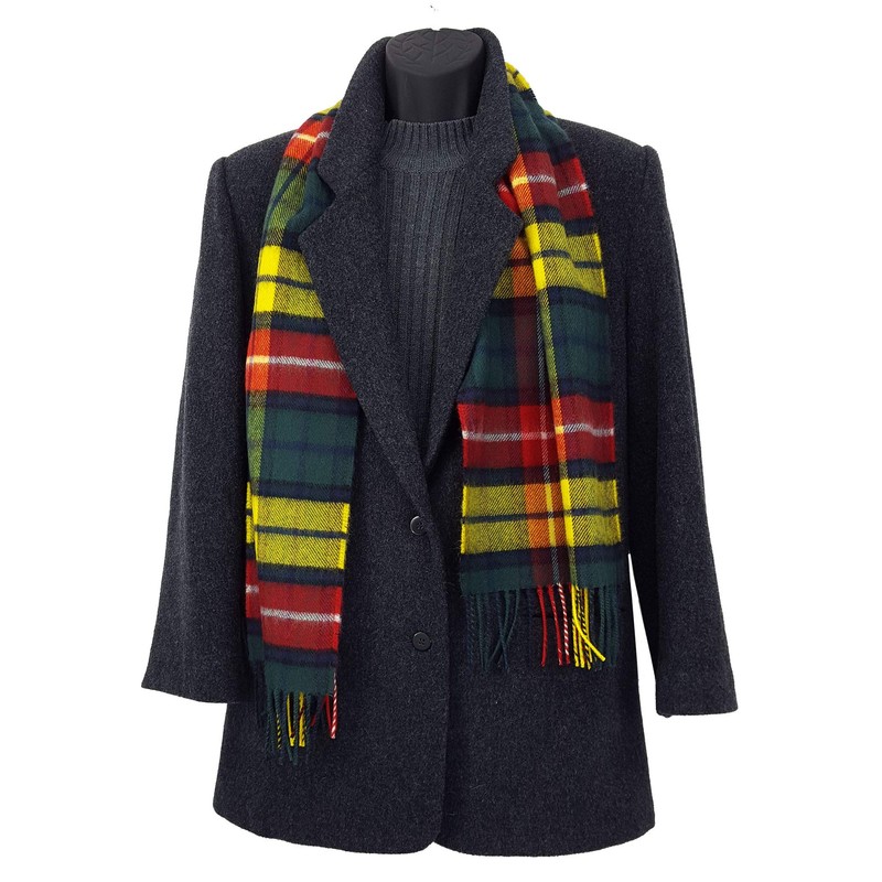 Buchanan Tartan Lambswool Scarf-Made in Scotland