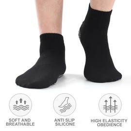 4 Pairs of Stopper Socks for Men and Women, Trainer Yoga Socks, Women's Stopper Socks, Pilates Non-Slip Socks, Non-Slip Socks, Girls for Trampoline, Home, Fitness, Hospital