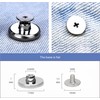 12PCS No-Sew Jeans Buttons Kit – 17mm Removable Metal Waist